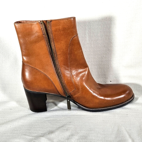 Liz Claiborne Vintage Brown Leather Flex Boots 8.5 - Picture 2 of 6